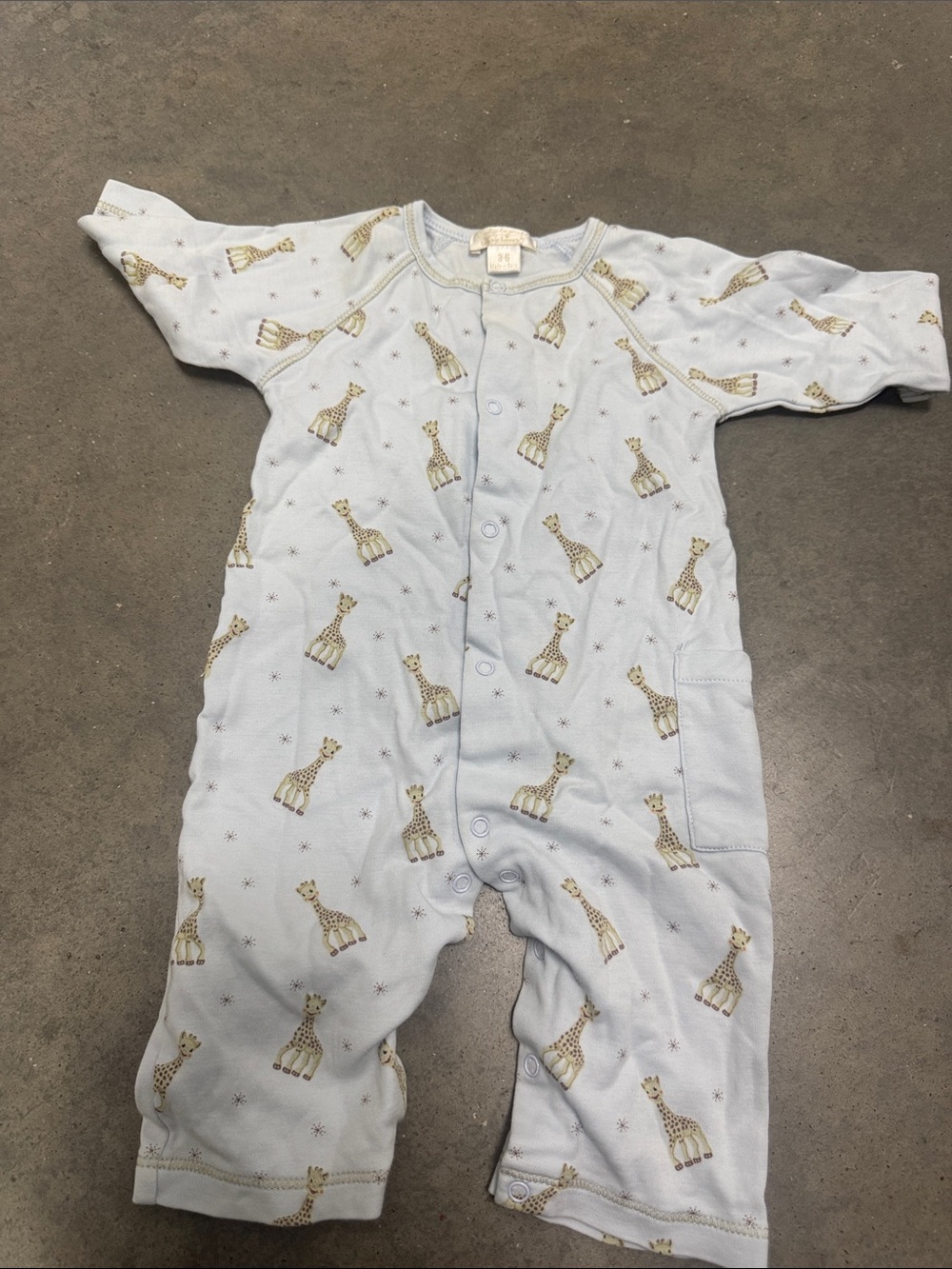 Kissy Kissy x Sophie la Girafe Blue Sleeper Luxury Baby- 3-6 months
